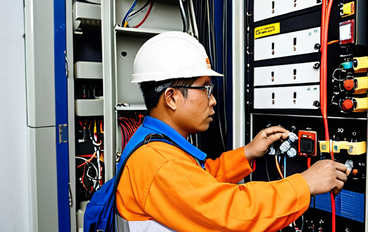 **Prompt:** A confident Malaysian technician, wearing a modern safety uniform, expertly working on a complex integrated system within a commercial building in Kuala Lumpur. The scene clearly shows a blend of gas pipes, electrical wiring, and HVAC ducts converging. The technician uses tools appropriate for both gas and electrical work (e.g., a gas leak detector in one hand, a multimeter near electrical components). The lighting is bright and professional, emphasizing a modern, high-tech work environment.